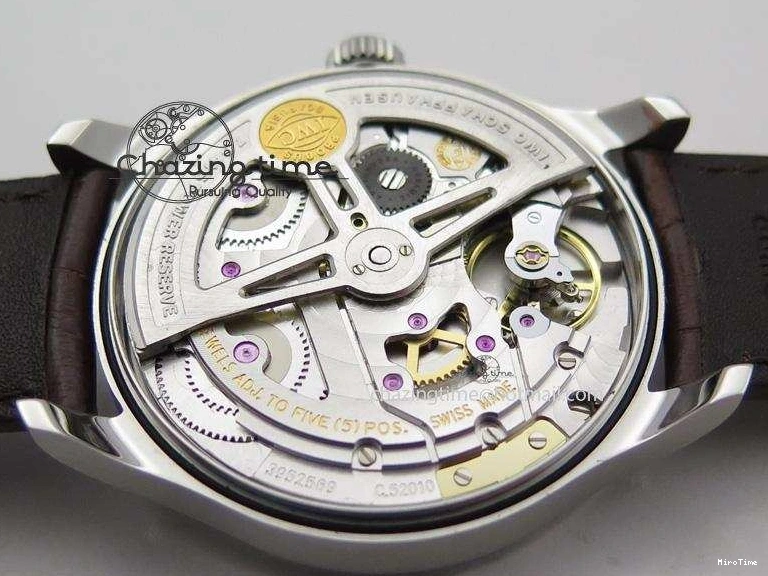 MIROTIME 0303 MoistureWicking Portuguese Real PR IW500704 ZF 1:1 Best Edition On Brown Leather Strap A52010 V 7311